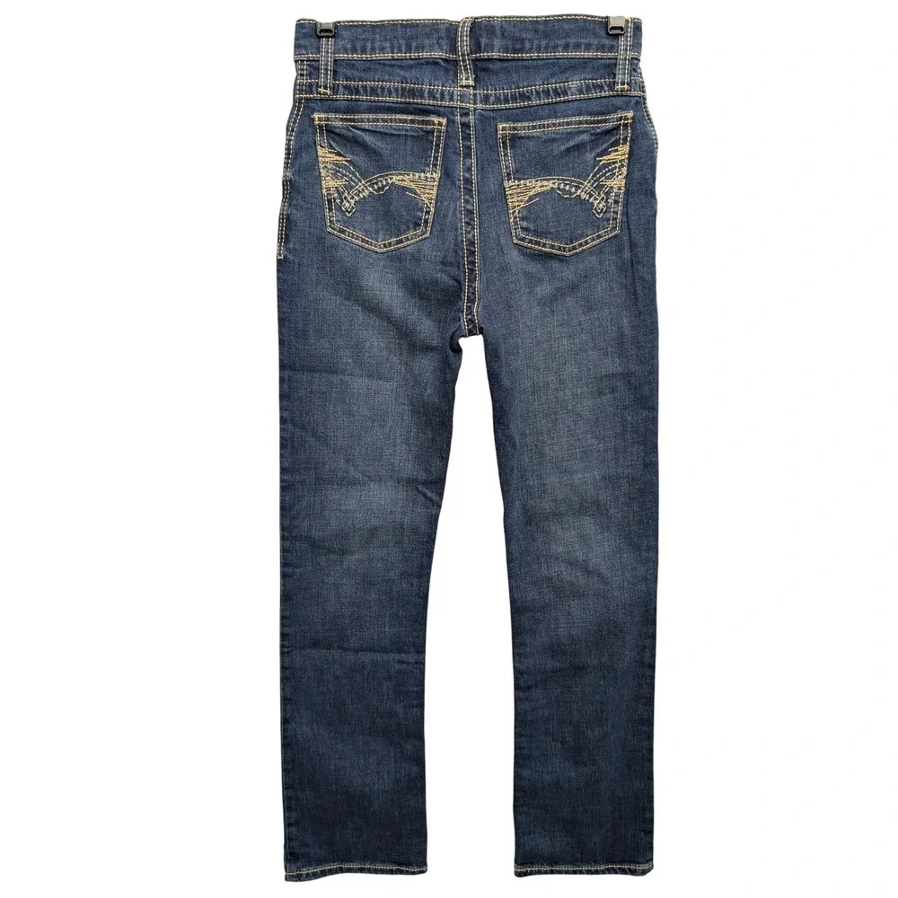 Wrangler‎ 20X Jeans Kids Blue Medium Wash Straight Leg Adjustable Waist
